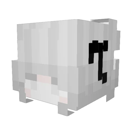 dosxqs Minecraft avatar head, 3D render
