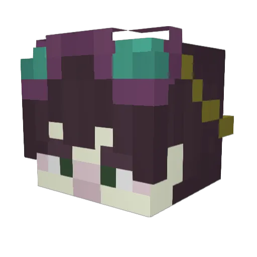 dotAmbrOS Minecraft avatar head, 3D render