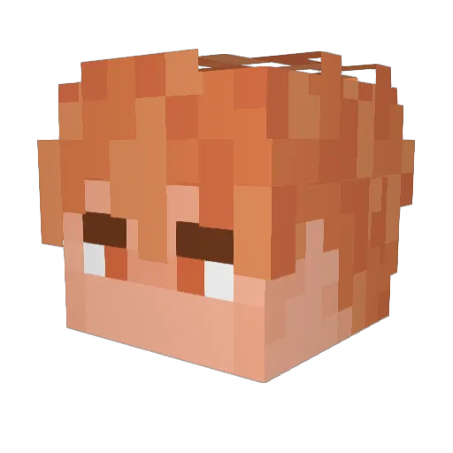 dotac Minecraft avatar head, 3D render