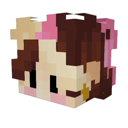 dotdemi Minecraft avatar head, 3D render