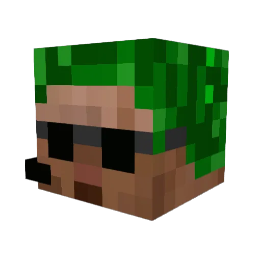dotdimension Minecraft avatar head, 3D render