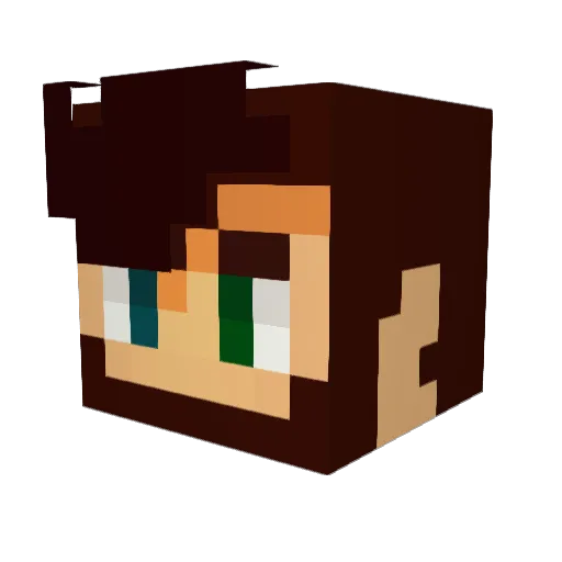 dotdocx Minecraft avatar head, 3D render