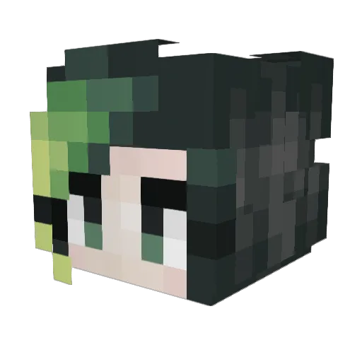 dotedenn Minecraft avatar head, 3D render