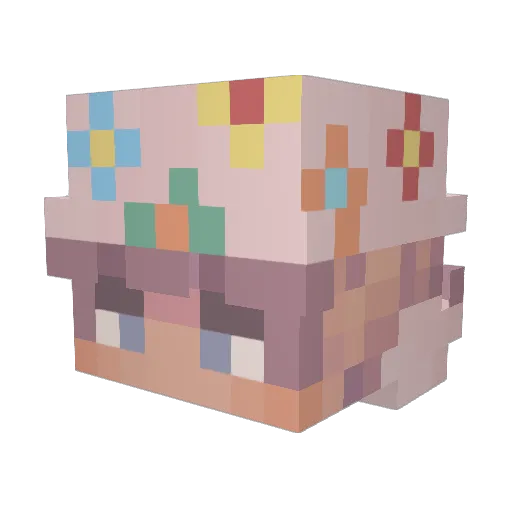 dotjoepeg Minecraft avatar head, 3D render