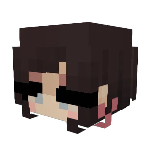 dotmarii Minecraft avatar head, 3D render