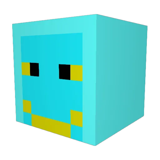 dotnetlol Minecraft avatar head, 3D render