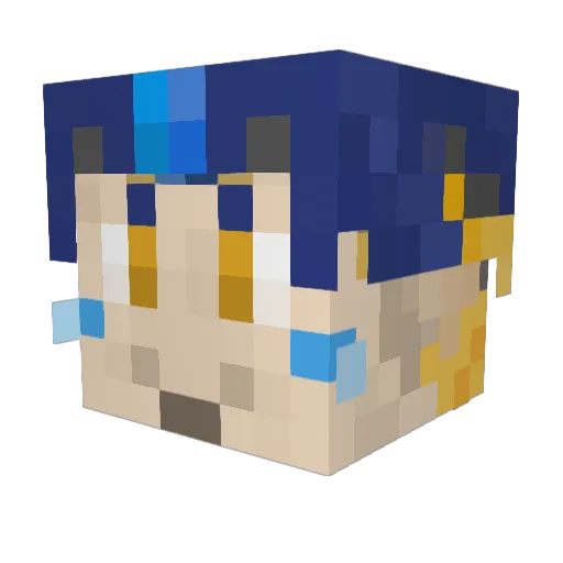 dotoro3 Minecraft avatar head, 3D render