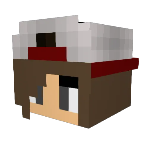 dotpost1 Minecraft avatar head, 3D render