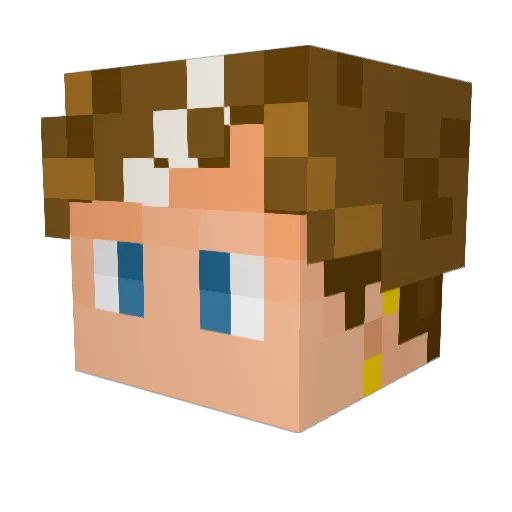dots413 Minecraft avatar head, 3D render