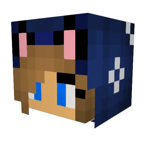 dotup Minecraft avatar head, 3D render