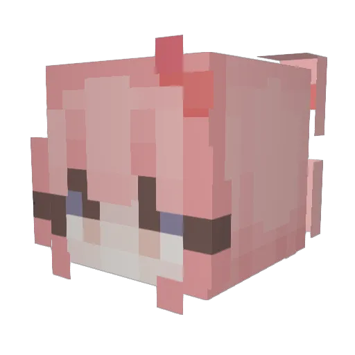 doubLepauL Minecraft avatar head, 3D render