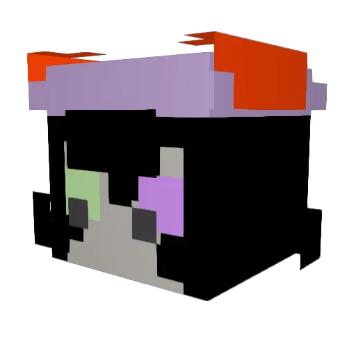 doubleGems Minecraft avatar head, 3D render