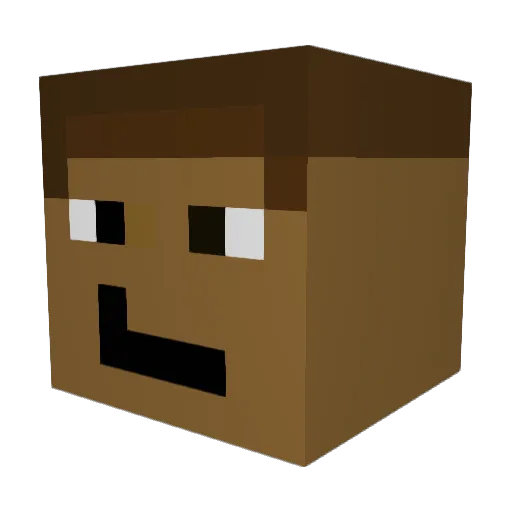 doubleJFI Minecraft avatar head, 3D render