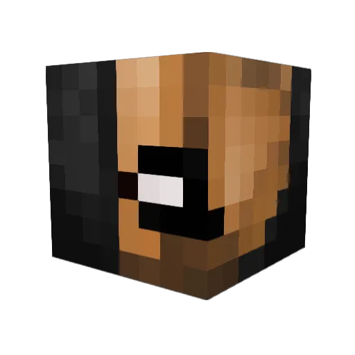 doubleXblock Minecraft avatar head, 3D render
