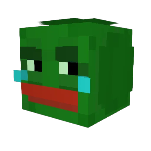 double_peace Minecraft avatar head, 3D render