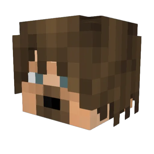 doubleabattery73 Minecraft avatar head, 3D render