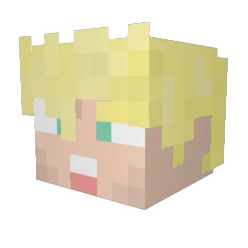 doubleb036 Minecraft avatar head, 3D render