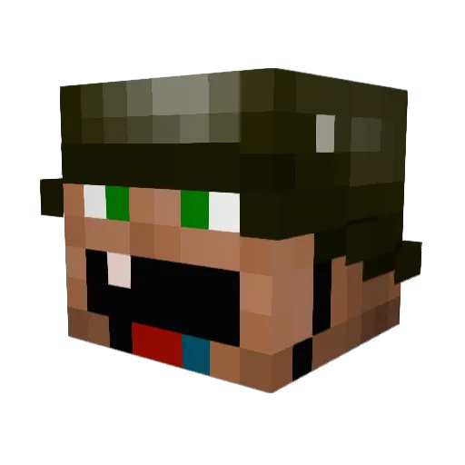 doublecupgrande Minecraft avatar head, 3D render