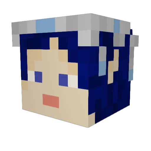 doublenull Minecraft avatar head, 3D render