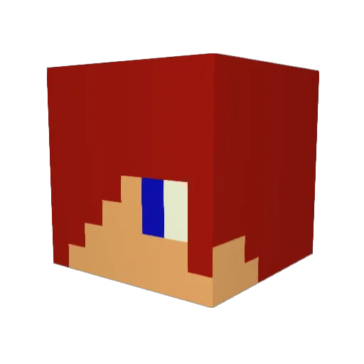 doubleoo Minecraft avatar head, 3D render