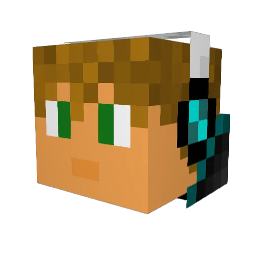 doublewobble Minecraft avatar head, 3D render