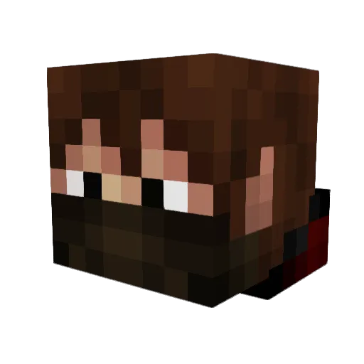 doudoucrafteur Minecraft avatar head, 3D render
