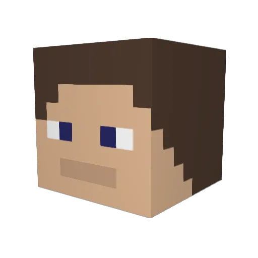 douganater Minecraft avatar head, 3D render