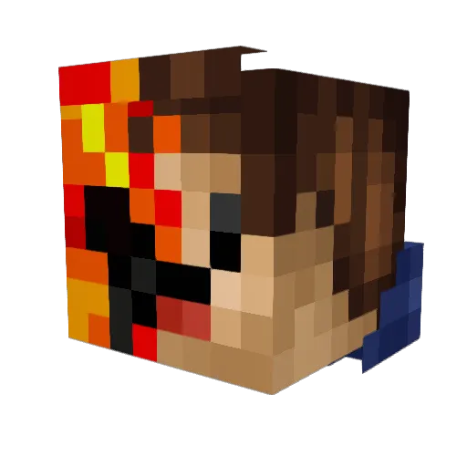 doughcooky Minecraft avatar head, 3D render