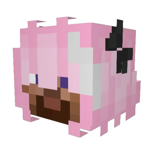 doughxxstar Minecraft avatar head, 3D render
