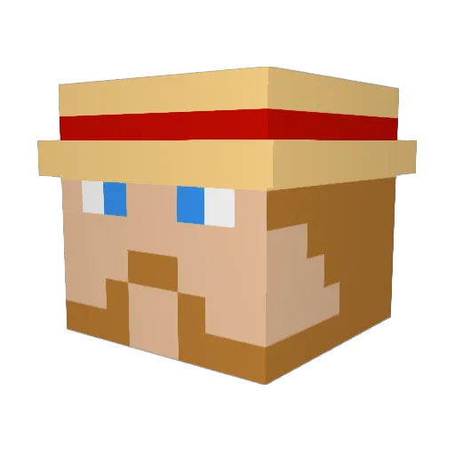 dougnuts Minecraft avatar head, 3D render