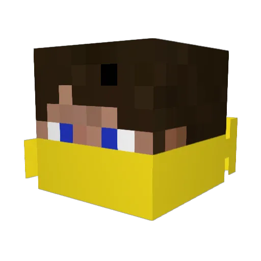 doulcet Minecraft avatar head, 3D render