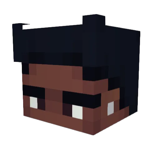 doumiboum Minecraft avatar head, 3D render