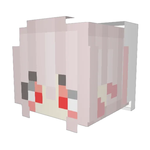 douniusagi Minecraft avatar head, 3D render