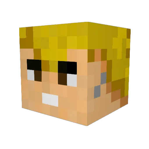 dounyan8 Minecraft avatar head, 3D render