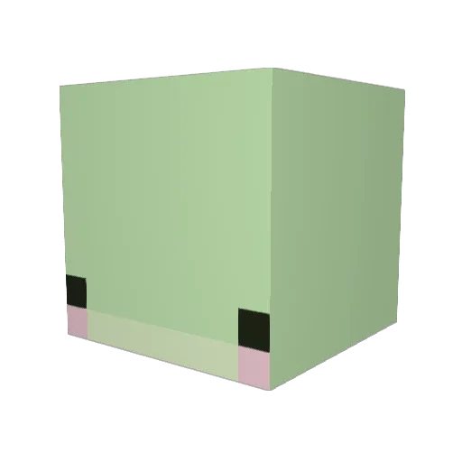 dououob Minecraft avatar head, 3D render