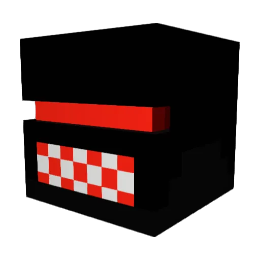 douradin Minecraft avatar head, 3D render