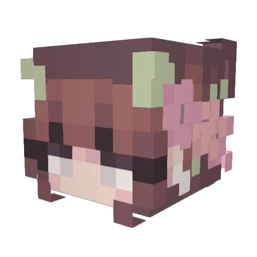douxsun Minecraft avatar head, 3D render