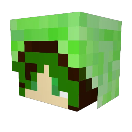 douyachan Minecraft avatar head, 3D render