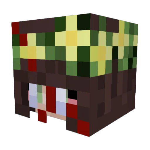 dovah8 Minecraft avatar head, 3D render