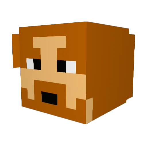 dovakinge Minecraft avatar head, 3D render