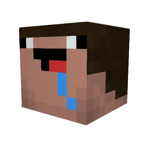 dove9v9 Minecraft avatar head, 3D render