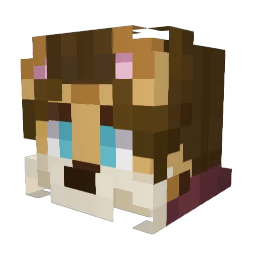 dovesir Minecraft avatar head, 3D render