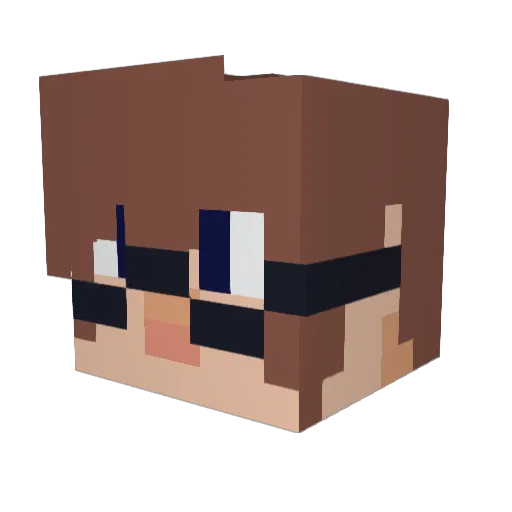 dowels Minecraft avatar head, 3D render