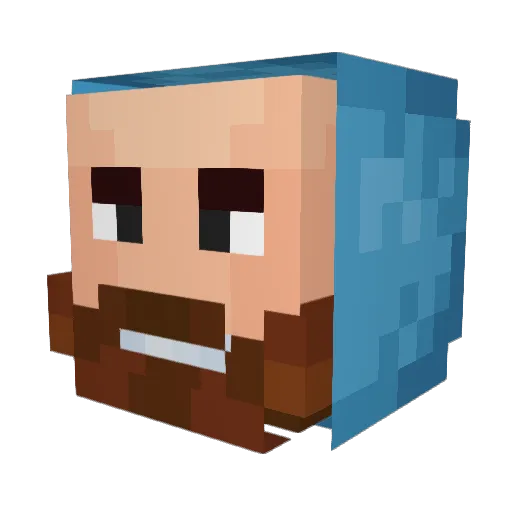 downbeatHD Minecraft avatar head, 3D render
