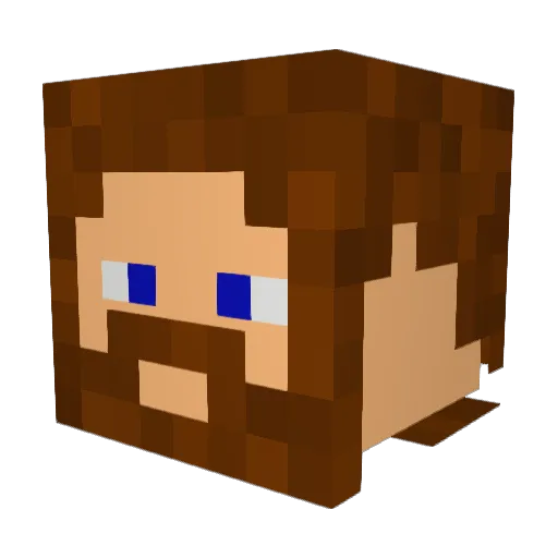 download202 Minecraft avatar head, 3D render