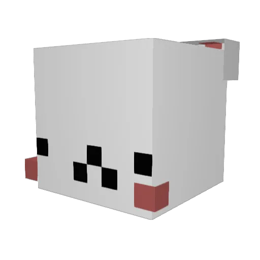 downwardspiro Minecraft avatar head, 3D render