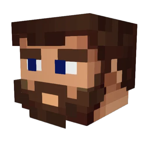 dowvn Minecraft avatar head, 3D render