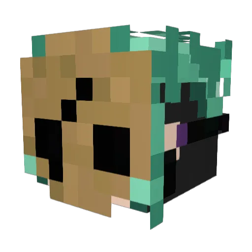 dox3 Minecraft avatar head, 3D render