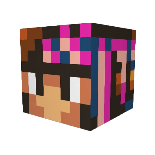 doxycycl Minecraft avatar head, 3D render