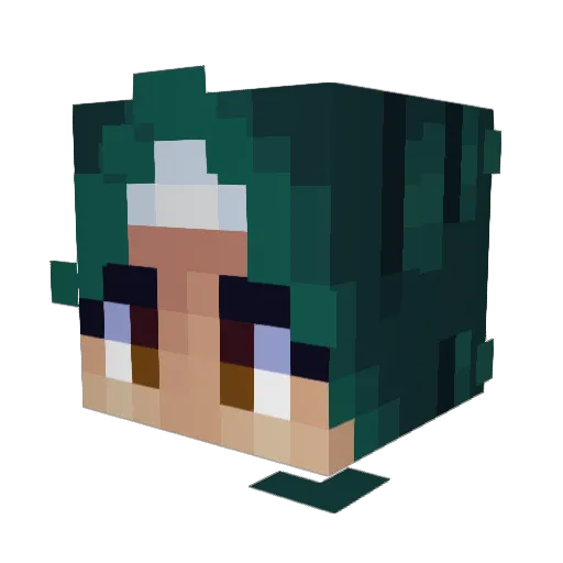 doyeee Minecraft avatar head, 3D render